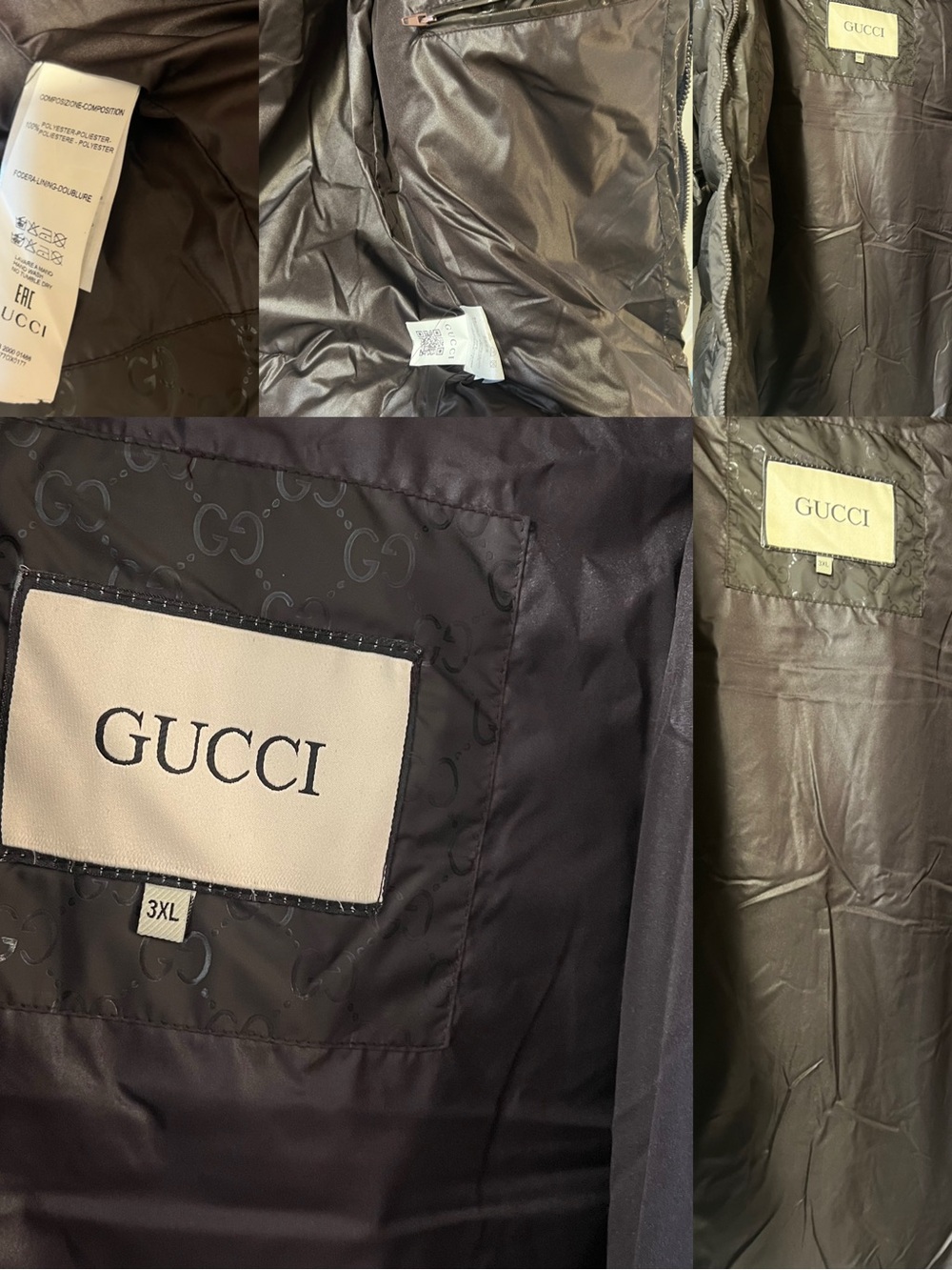 Gucci Dark Brown/Black Monogram Quilted Jacket - Picture 4 of 8
